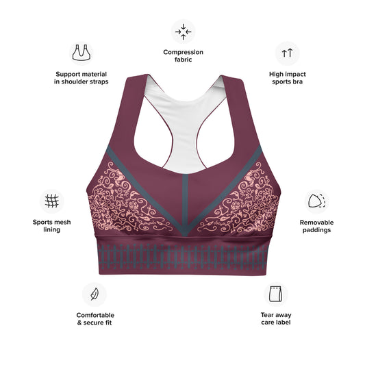 Stabby Princess Longline sports bra